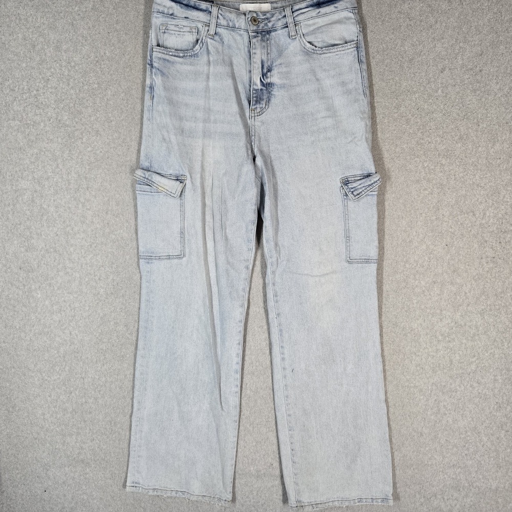 Vervet Women Jeans 29 Blue Denim Super High Rise 90's Vintage Utility Straight